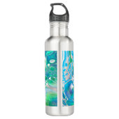 Bouteille D'eau Art Abstrait numérique en verre de mer (Dos)