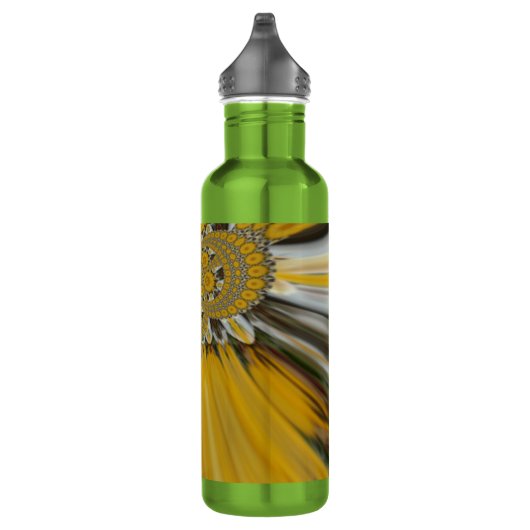 Bouteille D'eau Art de design Motif à fleurs jaunes dorées (Droite)