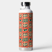Bouteille D'eau Art de fleurs abstrait boho (Droite)
