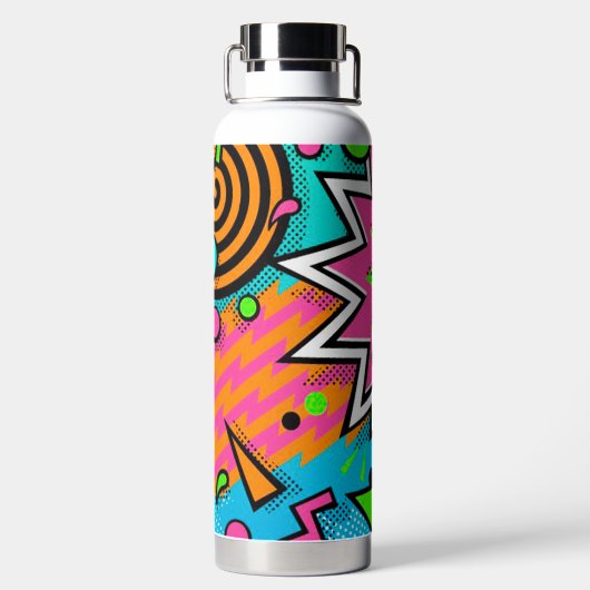 Bouteille D'eau Art de la pop rétro moderne (Plage)