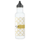 Bouteille D'eau Art Déco Ocean Wave Patten Gold Parties scintillan (Droite)