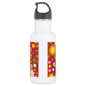 Bouteille D'eau Art Floral Rouge (Dos)