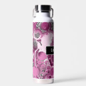 Bouteille D'eau Art Fluide Magenta personnalisé (Avant)