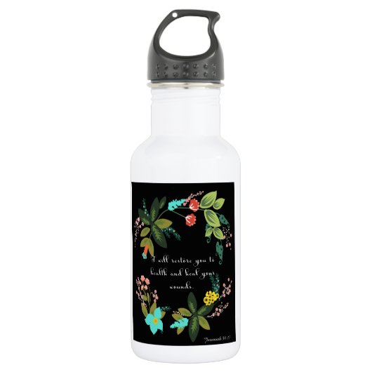 Bouteille D'eau Art inspiré chrétien - 30:17 de Jérémie (Devant)