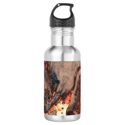 Bouteille D'eau Art moderne Brown et orange (Devant)