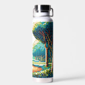 Bouteille D'eau Art Pixel de Disk Golf (Arrière)