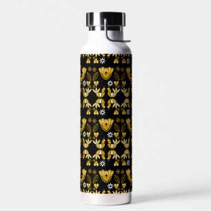 Bouteille D'eau Art populaire scandinave Oiseaux