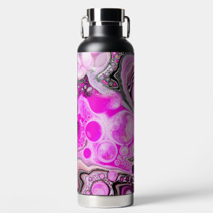 Bouteille D'eau Art rose et noir fluide