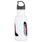 Bouteille D'eau Art stylet de chaussure de steampunk de talon noir (Dos)