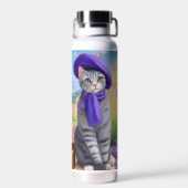 Bouteille D'eau Artiste Français Kitty Visite Lavender Farm (Arrière)