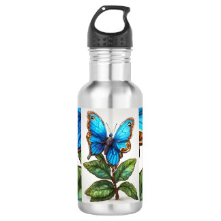 Bouteille D'eau Artistère de farce : Papillon aquarelle