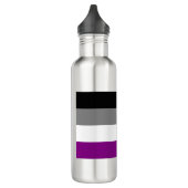 Bouteille d'eau asexuelle de drapeau (Gauche)