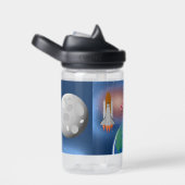 Bouteille D'eau Astronaut dans la galaxie spatiale Nom personnalis (Arrière Complet)