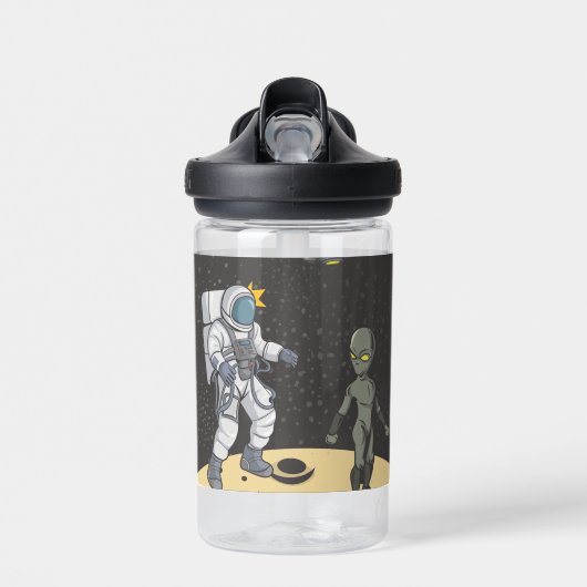 Bouteille D'eau Astronaute et extraterrestre (Avant)