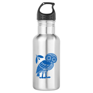 Bouteille D'eau Athens city municipality flag symbol emblem owl bi