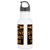 Bouteille D'eau Attention! Joueur Clarinet étudiant ! (Dos)