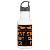 Bouteille D'eau Attention! Joueur Clarinet étudiant ! (Devant)