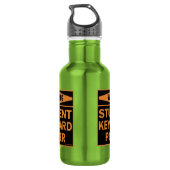 Bouteille D'eau Attention! Joueur Clavier Étudiant ! (Dos)