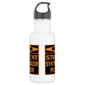 Bouteille D'eau Attention! Joueur de synthétiseur étudiant! (Devant)