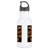 Bouteille D'eau Attention! Joueur euphonique étudiant ! (Dos)