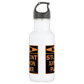 Bouteille D'eau Attention! Joueur Xaphoon étudiant ! (Devant)