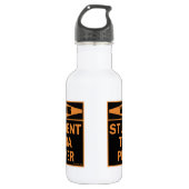 Bouteille D'eau Attention! Lecteur Tube étudiant ! (Devant)