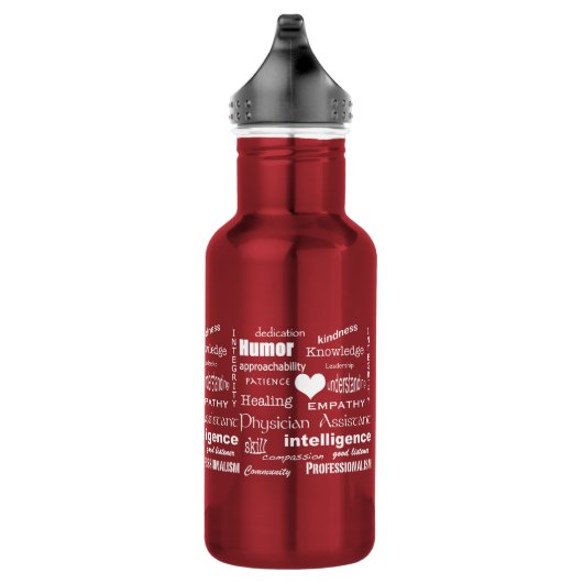 Bouteille D'eau Attributs d'assistant de médecin/texte blanc (Droite)