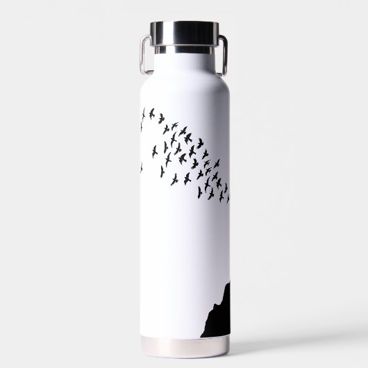 Bouteille d'eau au corbeau noir (Avant)