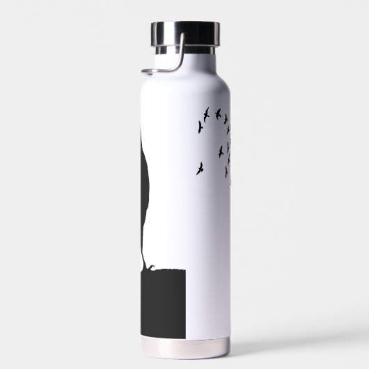Bouteille d'eau au corbeau noir (Plage)