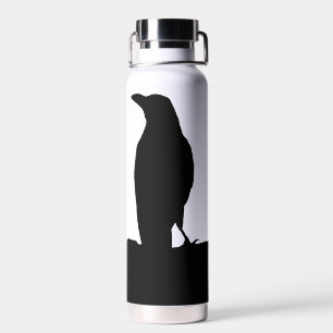 Bouteille d'eau au corbeau noir