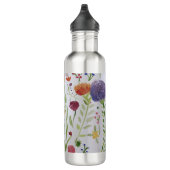 Bouteille d'eau au design floral (Droite)