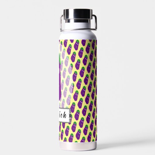 Bouteille D'eau Aubergine surprise par Kenneth Yoncich (Arrière)