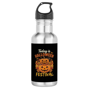 Bouteille D'eau Aujourd'hui est la fête d'Halloween Citrouilles Em