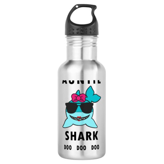 BOUTEILLE D'EAU AUNTIE SHARK DOO DOO DOO (Devant)