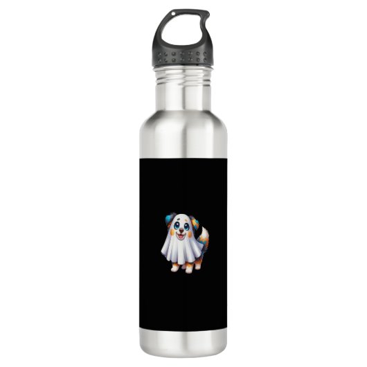 Bouteille D'eau Australian Shepherd Chien Halloween Costume Party  (Devant)
