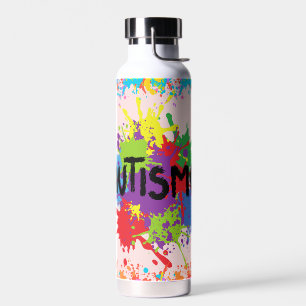 Bouteille D'eau Autisme Arc-en-ciel Splash