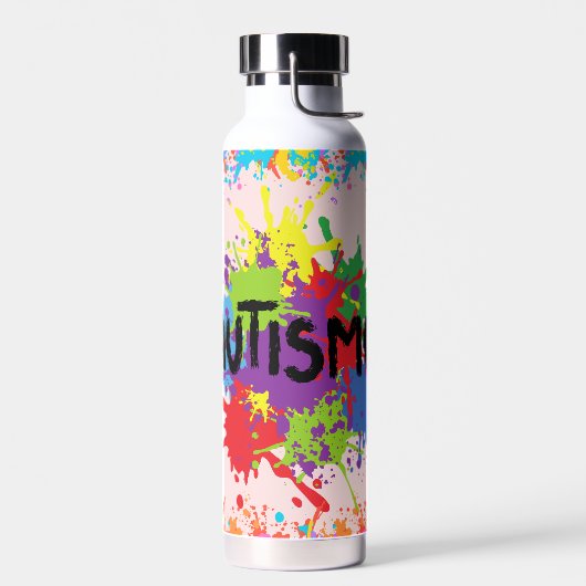 Bouteille D'eau Autisme Arc-en-ciel Splash (Gauche)