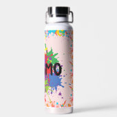 Bouteille D'eau Autisme Arc-en-ciel Splash (Arrière)