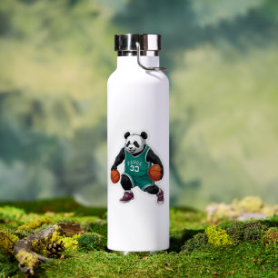 Bouteille D'eau Autocollant sport Anime Panda Basketball Dribble C