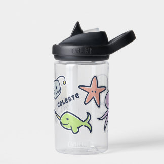 Bouteille D'eau Autocollants de créatures marines dessinées à la m