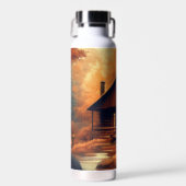 Bouteille D'eau Automne/Automne/Halloween/Peinture rustique (Avant)