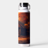 Bouteille D'eau Automne/Automne/Halloween/Peinture rustique (Arrière)