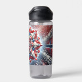 Bouteille d'eau aux couleurs norvégiennes Design (Arrière)