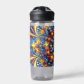 Bouteille d'eau aux couleurs roumaines (Extérieur)