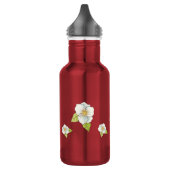 Bouteille d'eau aux fleurs blanches (Gauche)