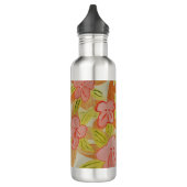 Bouteille d'eau aux fleurs de couleur automne (Gauche)