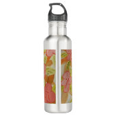 Bouteille d'eau aux fleurs de couleur automne (Dos)