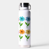 Bouteille d'eau aux fleurs de printemps (Arrière)