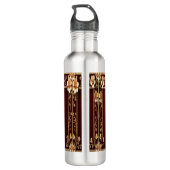 Bouteille d'eau aux fleurs dorées de Bourgogne (Dos)