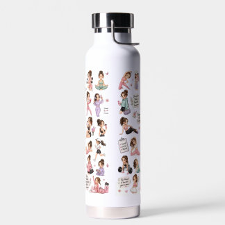 Bouteille d'eau avec autocollant motivant pour fil